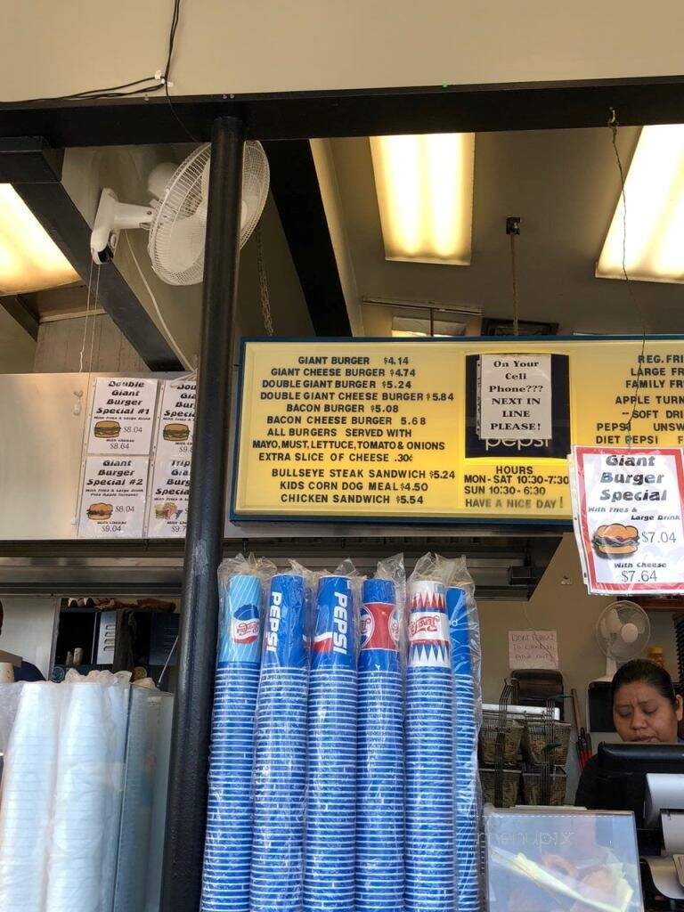 Bud's Giant Burgers - Vallejo, CA menu_pic