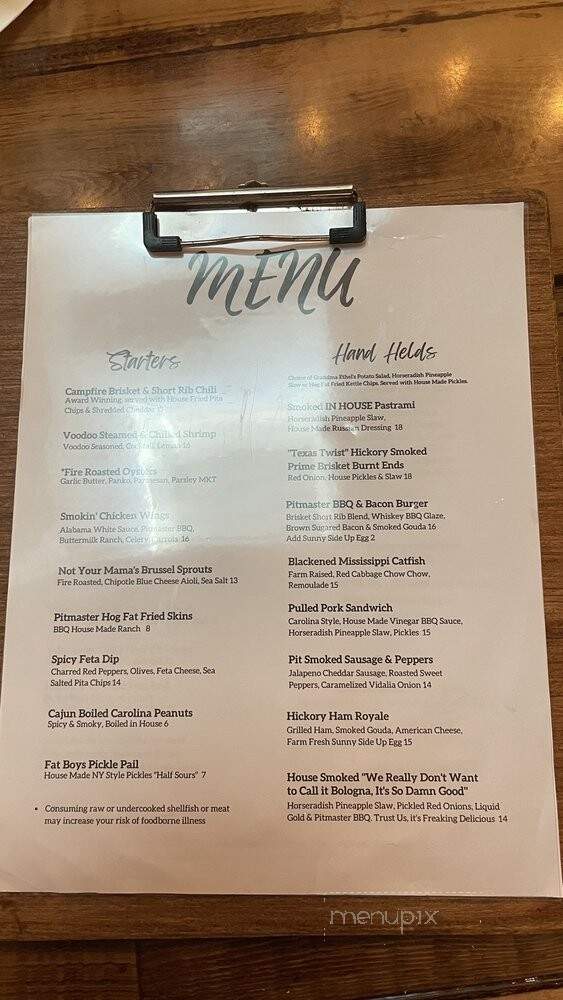 Fire To Table by Fat Boys - Murrells Inlet, SC menu_pic
