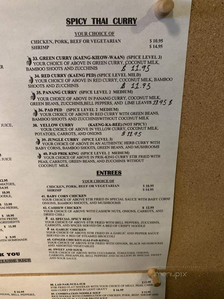 Royal Siam Cuisine Thai Restaurant - Joshua Tree, CA menu_pic