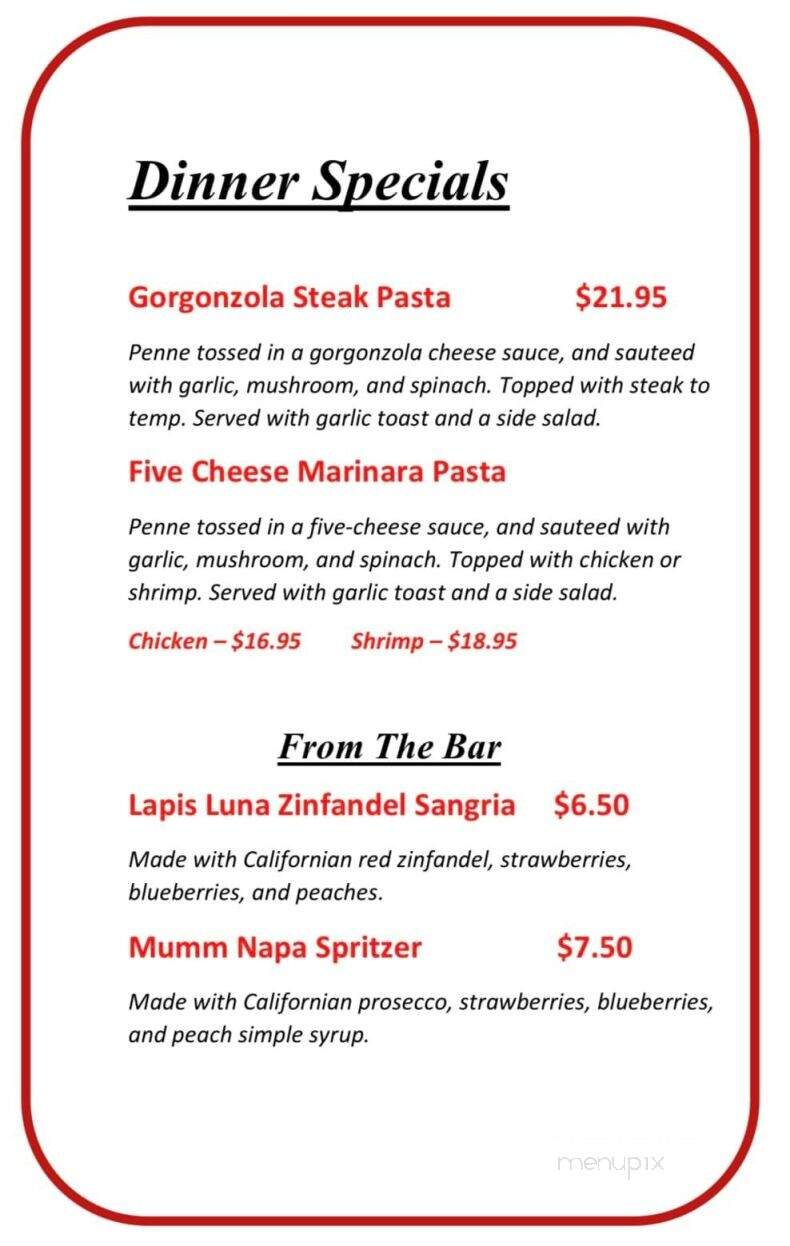 Harris's Steak & Seafood - Brunswick, GA menu_pic