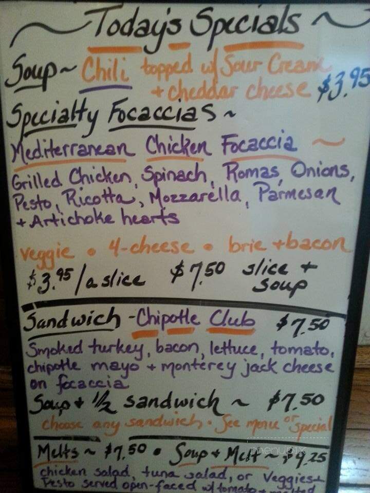 Blue Sky Bakery - Lexington, VA menu_pic