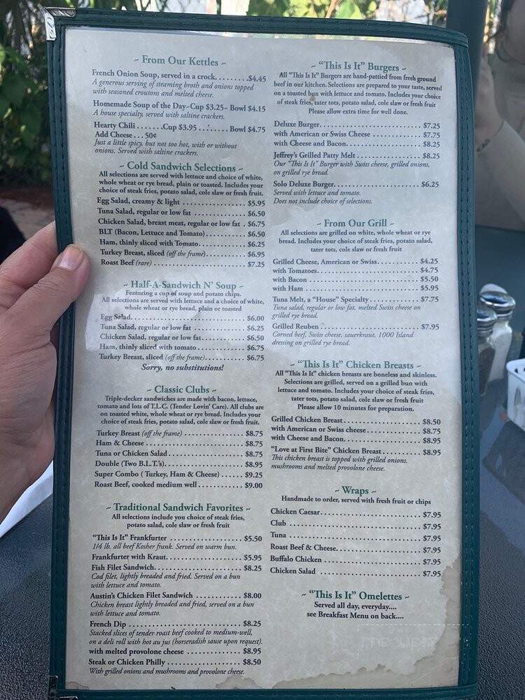 This Is It Cafe - West Palm Beach, FL menu_pic