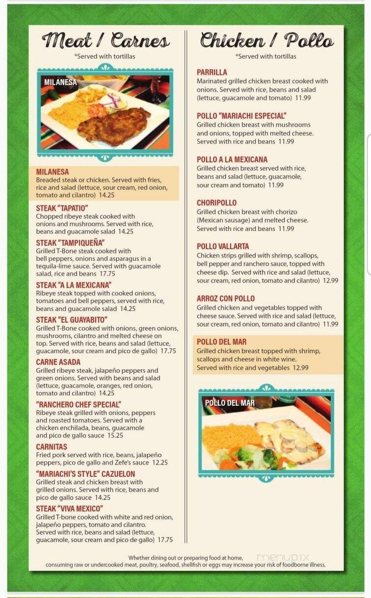 El Mariachi Mexican Restaurant - Watertown, WI menu_pic