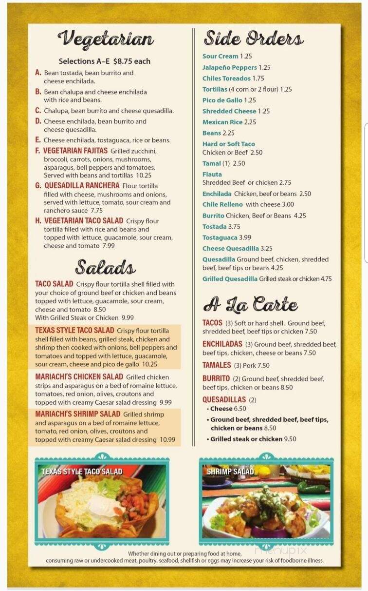 El Mariachi Mexican Restaurant - Watertown, WI menu_pic
