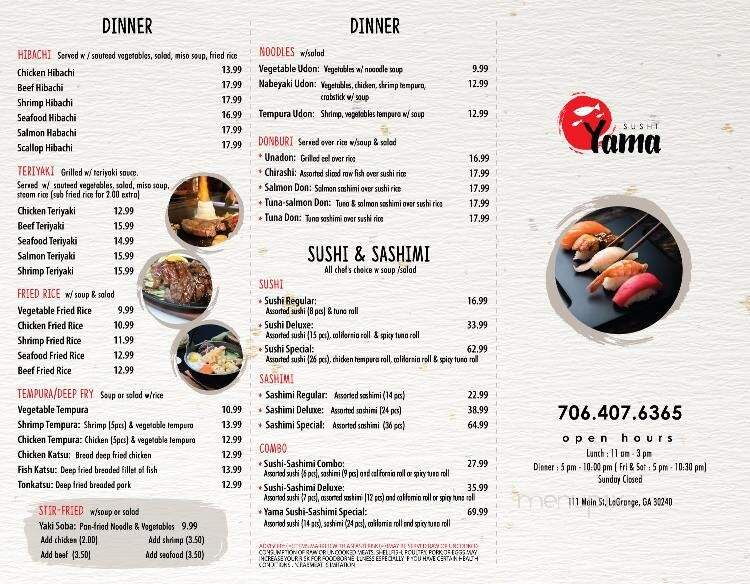 Yama - Lagrange, GA menu_pic