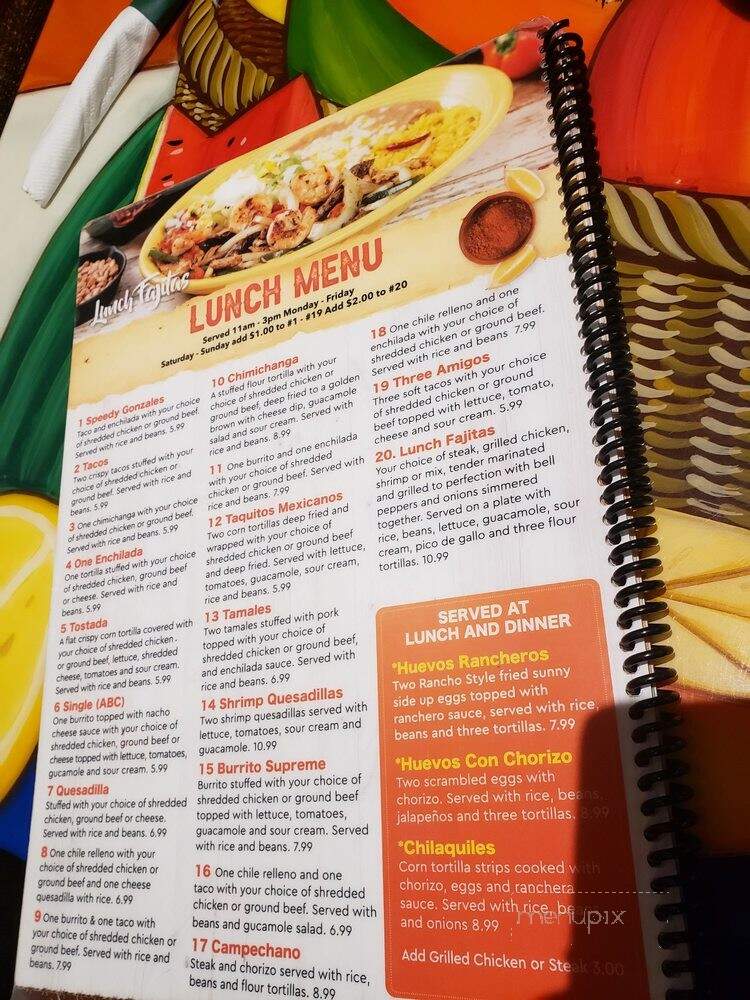 Ranch Grande Mexican Grille - Thomasville, GA menu_pic