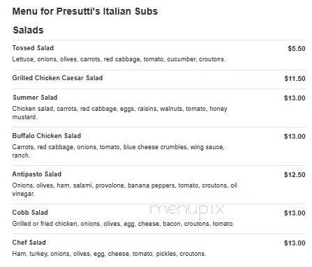 Presutti's Italian Subs - Fort Pierce, FL menu_pic