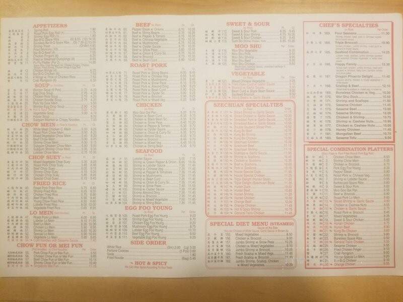 Fu Chai Chinese Restaurant - Brattleboro, VT menu_pic