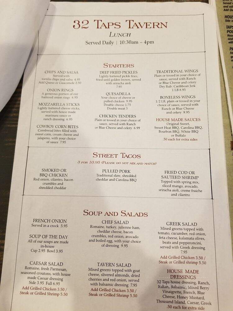 32 Taps Tavern - Carleton, MI menu_pic