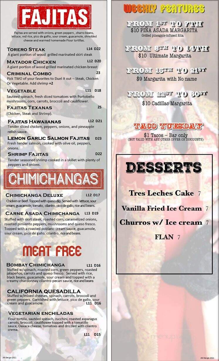 Ocho Cafe - Westford, MA menu_pic