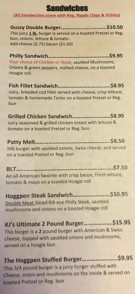 HoggPen Bar & Grill - Baldwin, WI menu_pic