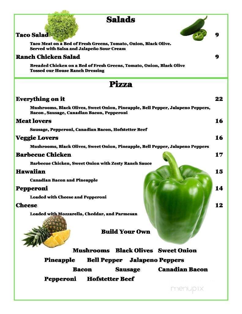 Hunters Inn Tavern - Hunters, WA menu_pic
