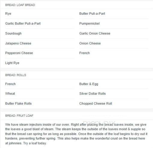 Johnnie's Sweet Creations - Oklahoma City, OK menu_pic