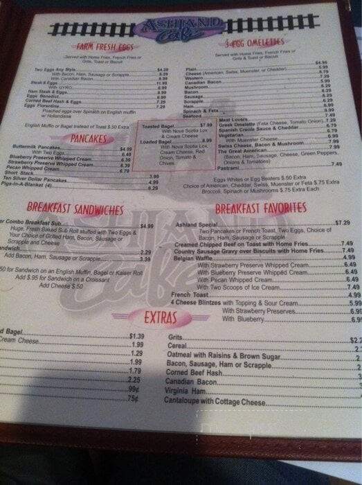 Ashland Cafe - Cockeysville, MD menu_pic