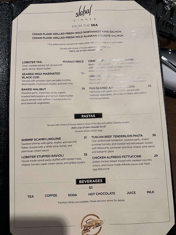 Slahal - Tacoma, WA menu_pic