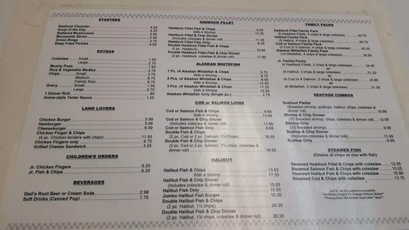 Olde London Fish & Chips - London, ON menu_pic