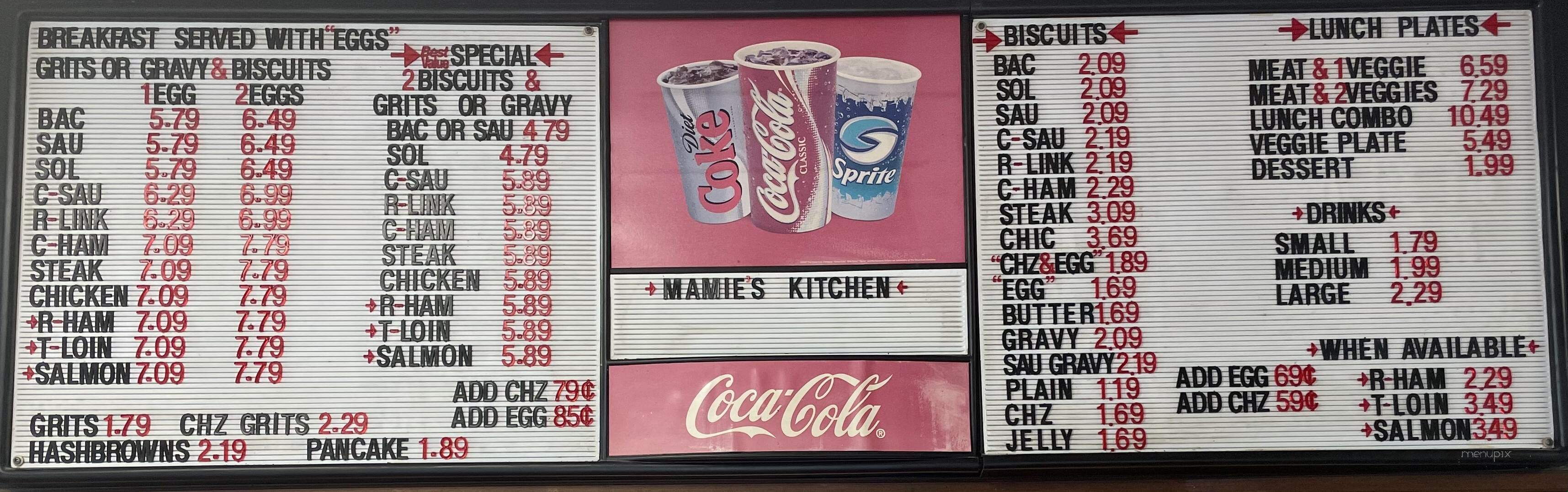 Mamie's Kitchen Biscuits - Covington, GA menu_pic
