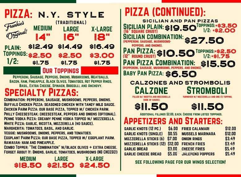 Schiano's Pizza - Forked River, NJ menu_pic