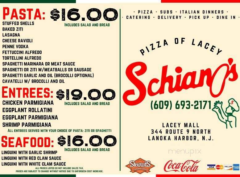 Schiano's Pizza - Forked River, NJ menu_pic