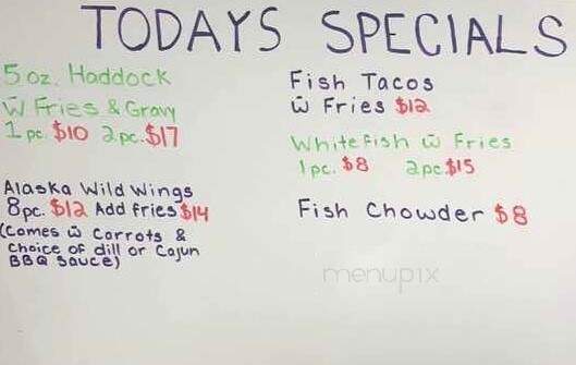 Fisherman's Fish & Chips - Courtice, ON menu_pic