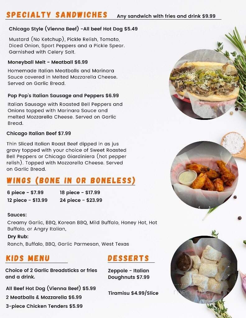 Izzy & Adam's - Memphis, TN menu_pic