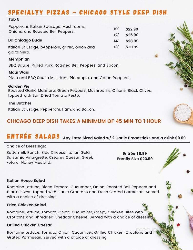 Izzy & Adam's - Memphis, TN menu_pic