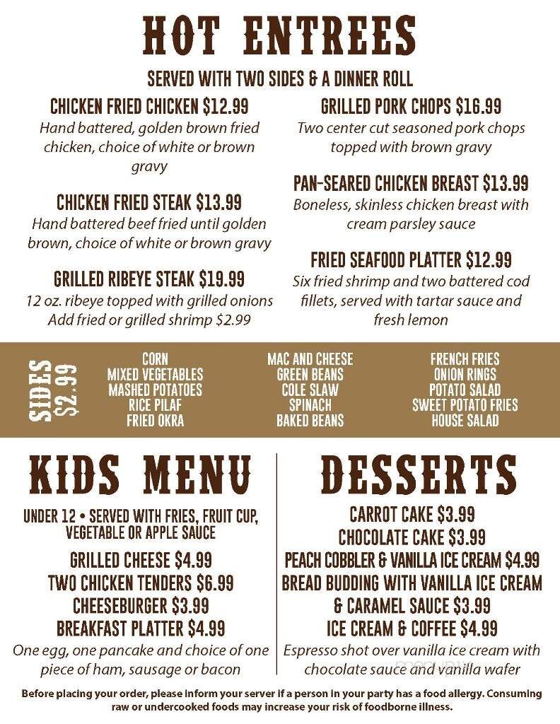 Rice Country Grill - El Campo, TX menu_pic