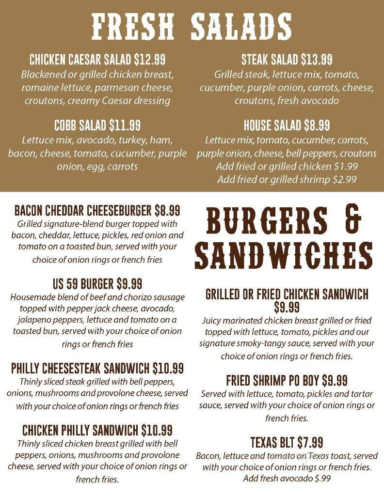 Rice Country Grill - El Campo, TX menu_pic