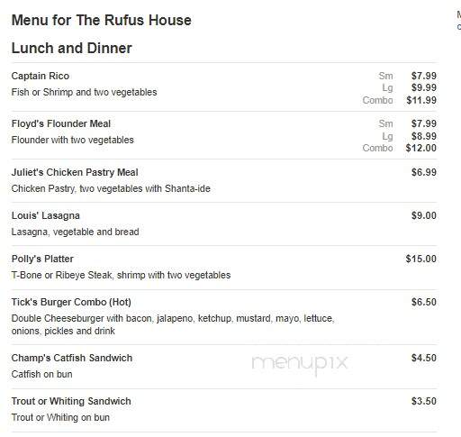 The Rufus House Soul Food - Kinston, NC
