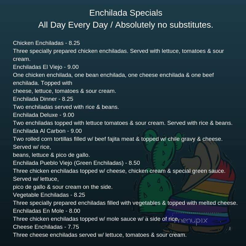 Pueblo Viejo Mexican Restaurant, Inc. - Brooksville, FL menu_pic