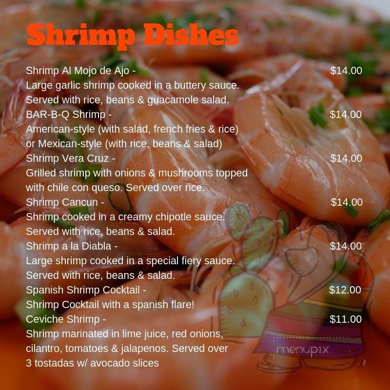 Pueblo Viejo Mexican Restaurant, Inc. - Brooksville, FL menu_pic