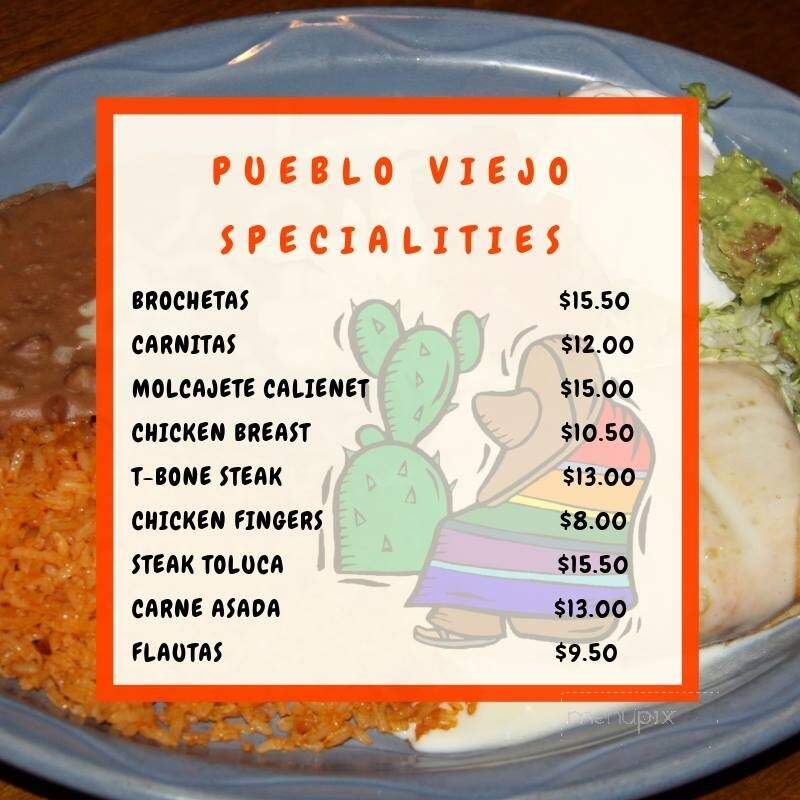 Pueblo Viejo Mexican Restaurant, Inc. - Brooksville, FL menu_pic