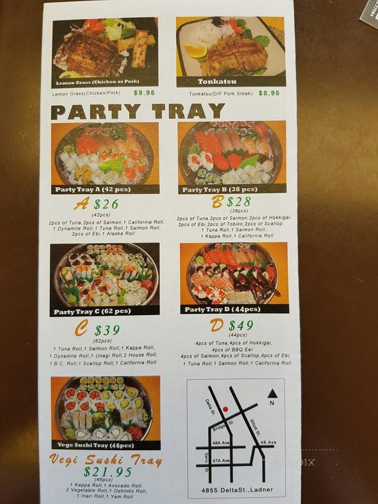 Go-Go Sushi & Cafe - Ladner, BC menu_pic