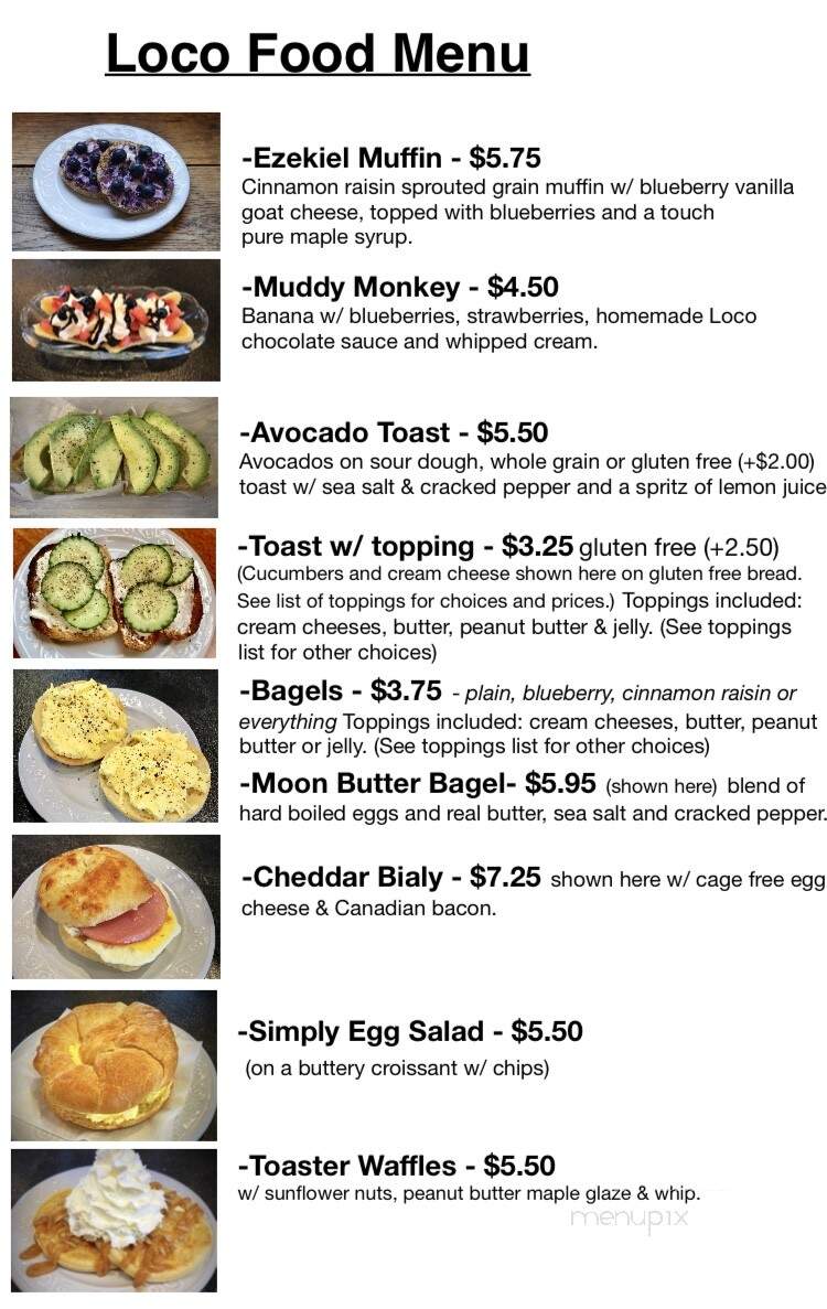 Loco Espress Coffee House And Boutique - Brainerd, MN menu_pic