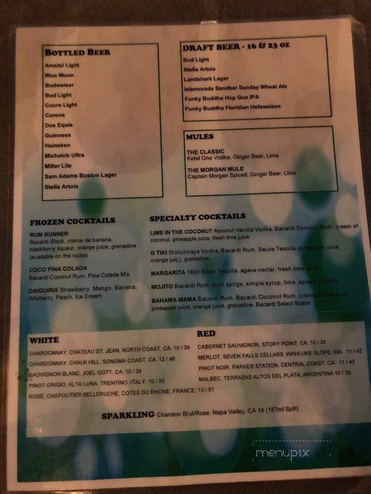 G Bar & Grill - Fort Lauderdale, FL menu_pic