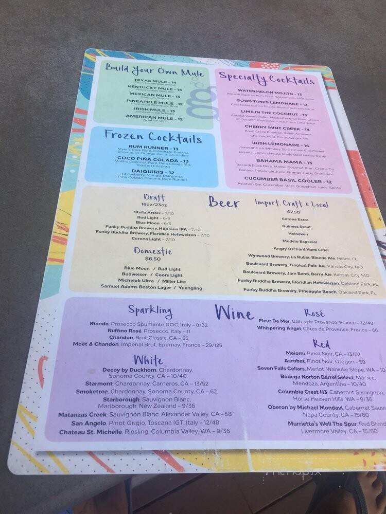G Bar & Grill - Fort Lauderdale, FL menu_pic