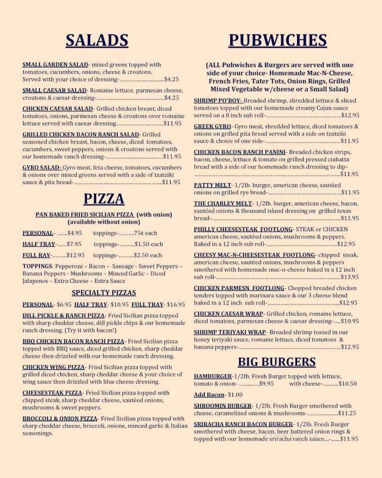 Ole Tyme Charley's Restaurant - Plains, PA menu_pic