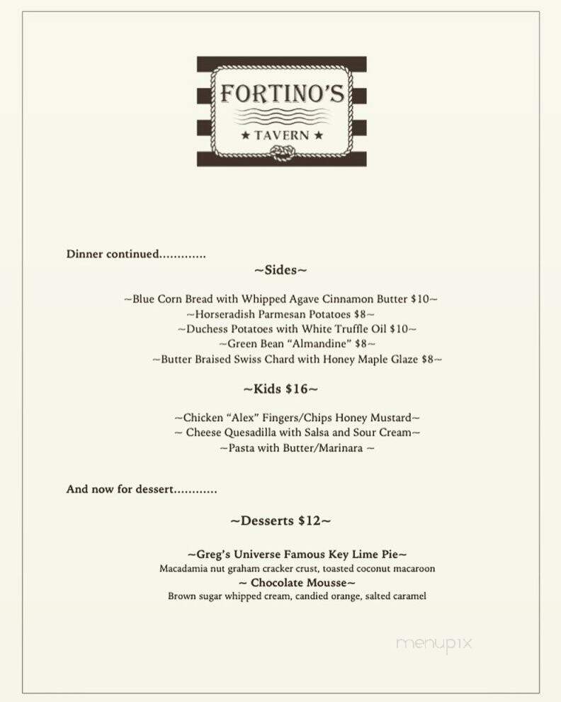 Fortino's Tavern - Greenport, NY menu_pic