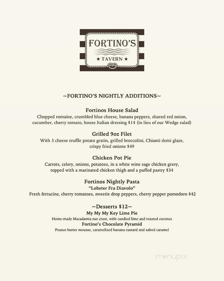Fortino's Tavern - Greenport, NY menu_pic