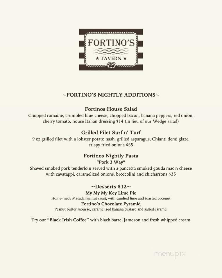 Fortino's Tavern - Greenport, NY menu_pic
