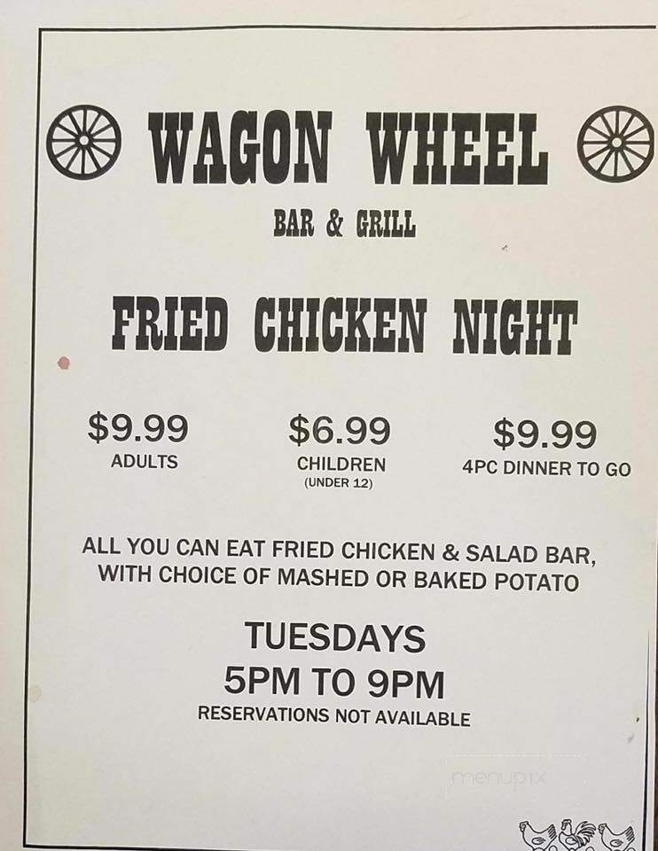 Wagon Wheel Bar and Grill - Sioux Rapids, IA menu_pic