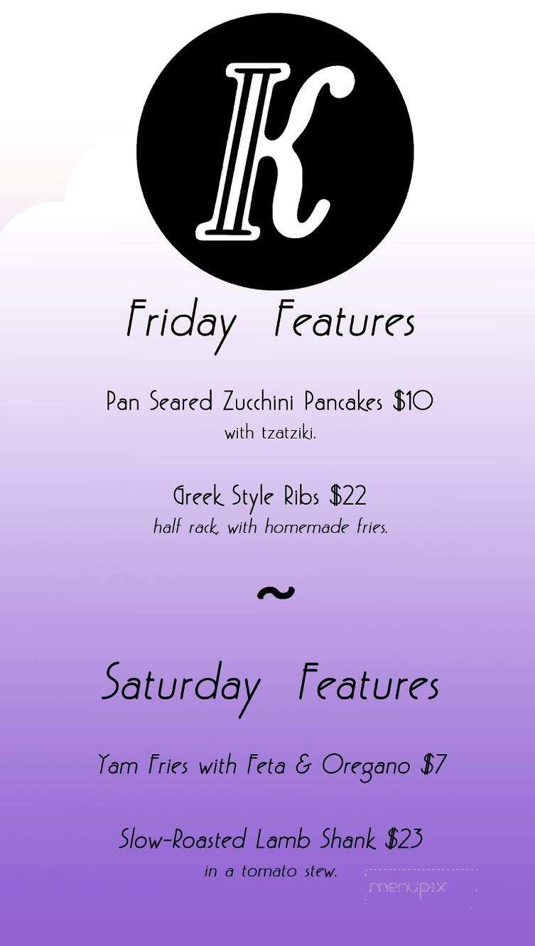 Kristina's On Corydon - Winnipeg, MB menu_pic