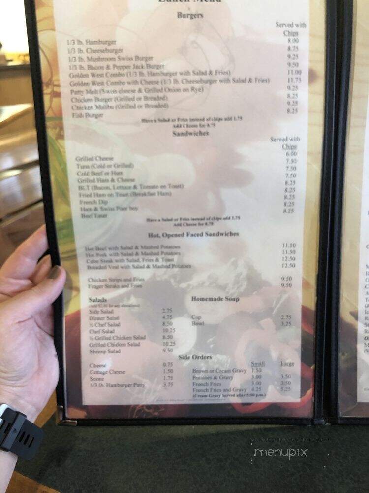 Golden West Cafe - Arco, ID menu_pic