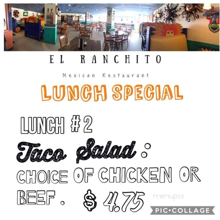 El Ranchito Mexican Restaurant - Union, MO menu_pic