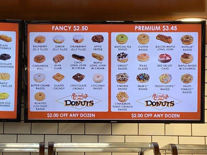 Randy's Donuts - Costa Mesa, CA menu_pic