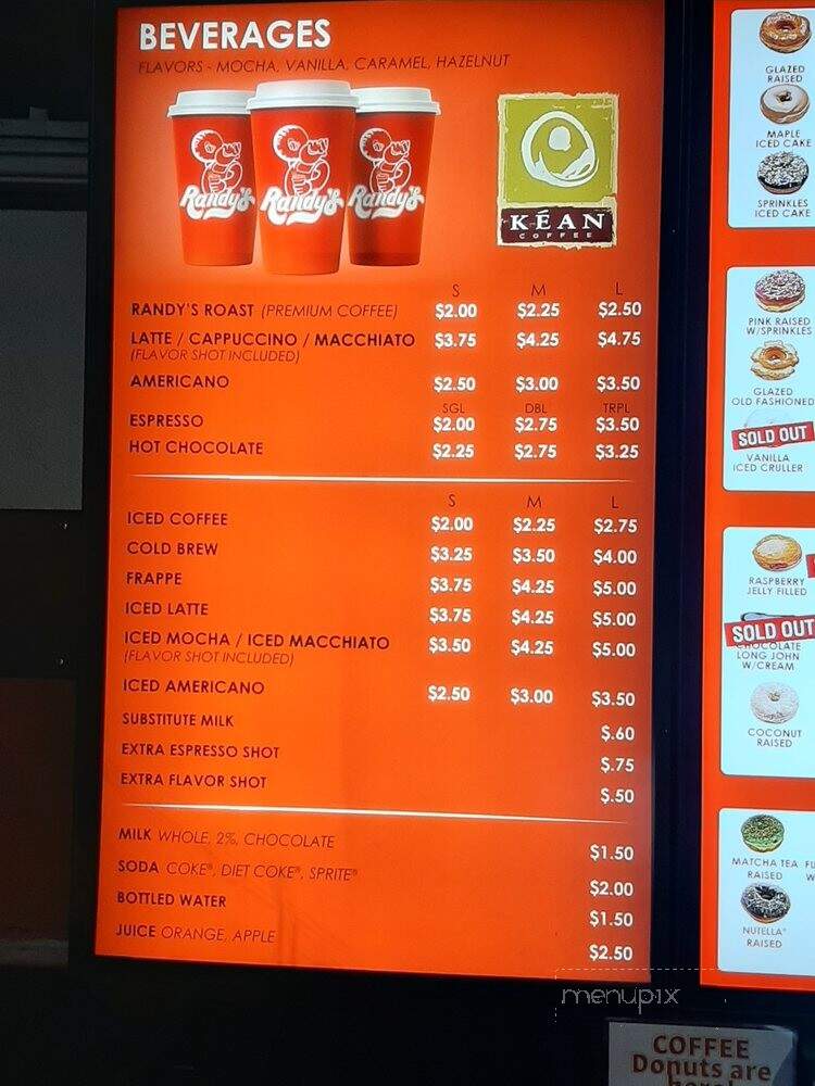 Randy's Donuts - Costa Mesa, CA menu_pic