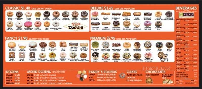Randy's Donuts - Costa Mesa, CA menu_pic