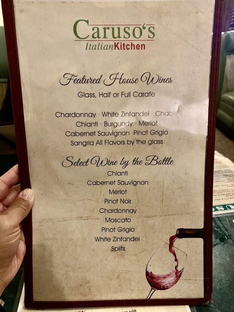Caruso's Italian Kitchen Bar & Grill - Granada Hills, CA menu_pic