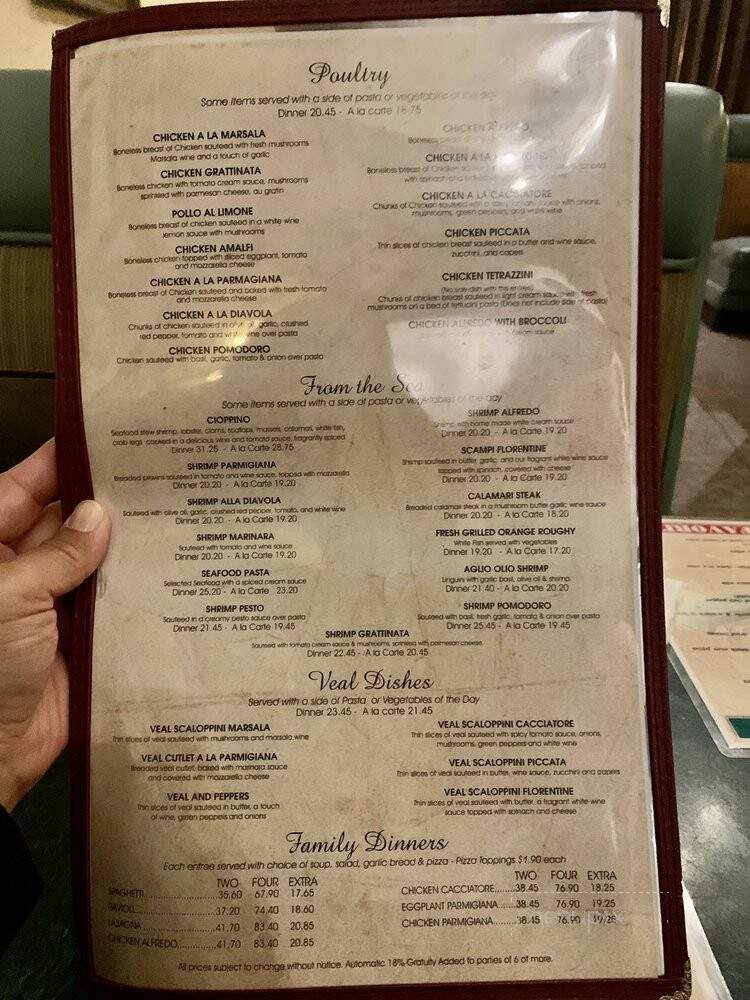 Caruso's Italian Kitchen Bar & Grill - Granada Hills, CA menu_pic