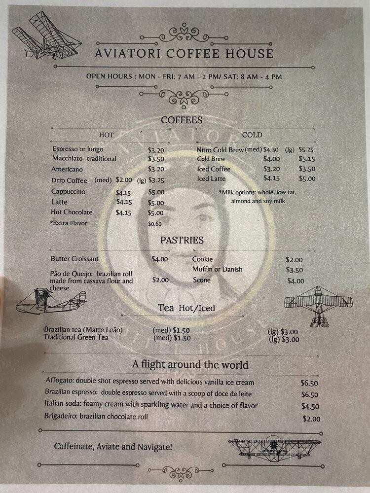 Aviatori Coffee House - Springfield, IL menu_pic